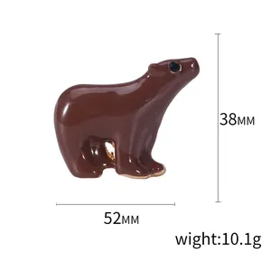 Cute brown capybara enamel brooch 38mm x 52mm pin accessory weighing 10.1g