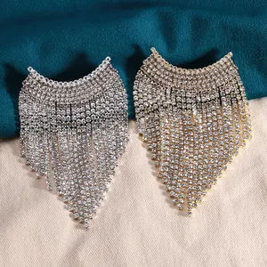 Luxe Broche à Gland en Strass pour Femmes Alliage Vintage Gland Drapé Épinglette Élégante Mariage Fête Costume Bijoux