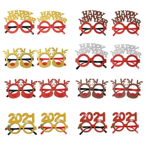 Modèles variés de montures de lunettes de fête pailletées pour Noël et le Nouvel An