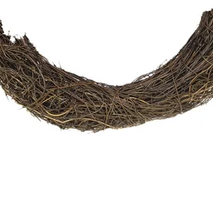 Handmade 23cm natural rattan wreath ring for DIY Christmas crafts and rustic home decor