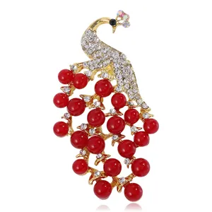 Eleganter Legierung Pfau Brosche Pin Luxus Tier Schmuck Mit Funkelnden Strass Und Künstliche Perlenimitat Mode Accessoires Für Damen