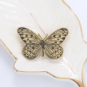 Vintage Schmetterling Brosche Für Damen Edelstahl 3D Tier Insekt Nadel Für Kleidung Revers Dekoration Literarischer Schmuck Geschenk