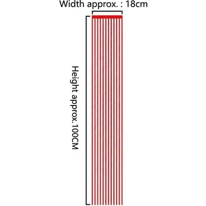Tenda a frange rosse da 18cm per decorazione murale di feste e sfondo festivo