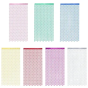 Disco ball party curtains in seven vibrant colors for festive backdrop decorations