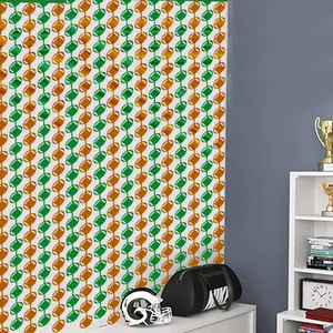 Rugby themed fringe curtain for sports party decoration in green and brown colors