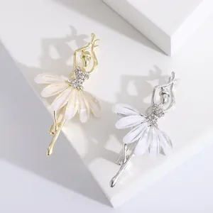 Elegante Ballettmädchen Brosche Pin Für Damen Legierung Strass Emaille Blütenblatt Rock Tänzerin Pin Für Hochzeit Party Kleidung