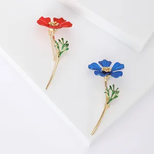 Broche Fleur en Émail Élégante pour Femmes Broche Plante en Alliage de Haute Qualité pour Veste de Costume Accessoires de Mariage Banquet Fête