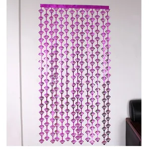 Rideau de pluie violet en forme de diamant pour décoration de fête et fond mural