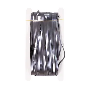 Matte black fringe curtain for Halloween party backdrop with metallic tinsel finish