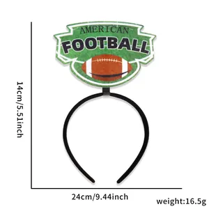 Cerchietto per football americano con decorazione a scudo verde e grafica
