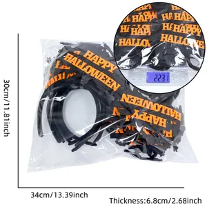 Détail de serre-têtes d'Halloween emballés en vrac avec poids et dimensions précises