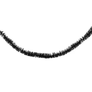 2-meter black metallic tinsel garland for Halloween and party ceiling decorations