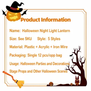 Cerchietti luminosi di Halloween per decorazioni di feste in plastica e materiale acrilico