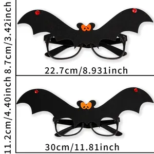 Specifiche dettagliate delle dimensioni per occhiali da pipistrello di Halloween