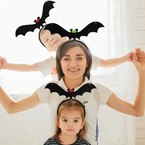 Cerchietti per capelli a pipistrello di Halloween con fiocchi per feste in famiglia