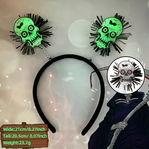 Halloween Lichtgevend Haarband Griezelig Glow In The Dark Pompoen Vleermuis Schedel Geest Feest Decoratie Kostuum Accessoires Voor Kinderen Volwassenen