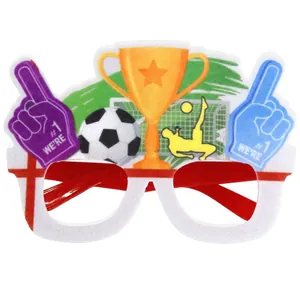 Lunettes de fête football en feutre avec trophée et motifs pour les fans