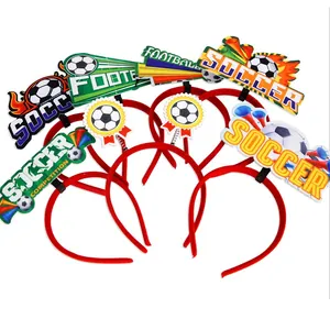 Soccer Themed Party Headband Football World Cup Competition Cheerleading Props Plastic Felt Decorative Hair Band For Fan Celebration Party Supplies