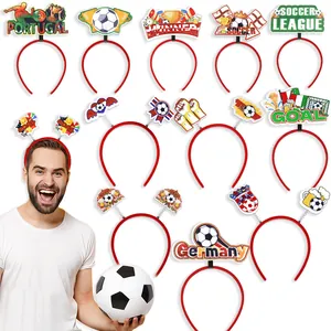 Fußball Thema Party Bopper Stirnband Fußball Trophäe Tor Design Fans Jubeln Haarschmuck Für Sportveranstaltung Feier Dekoration
