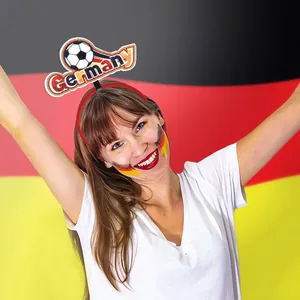 Deutschland Fan-Haarreif mit Fußball-Design und Nationalfarben für Partys