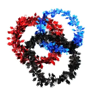 Ghirlanda di laurea da 7,5m con decorazioni in tinsel di cappello rosso blu nero