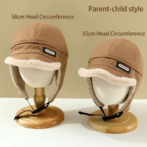 Gorro de aviador de ante sintético con forro de pelo, tallas 55cm y 58cm