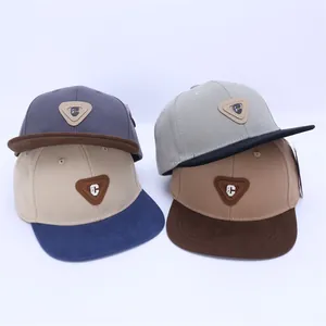 Casquette de baseball à bord plat pour enfants avec patch lettre C en divers coloris