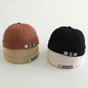 Bonnet Docker Enfants Bonnet Miki Mélange Coton Broderie Animaux Dessins Animés Sans Bord pour Garçons Filles 2-4 Ans