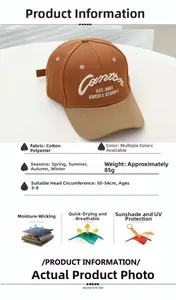 Dettaglio cappello bambino in cotone-poliestere con ricamo Cantor di alta qualità