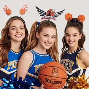 Basketball Theme Party Headband Sports Cheering Props Basketball Pattern Hair Hoop Accessory For Sports Events Party Decor