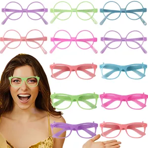 Glow In The Dark Party Glasses Frame Neon Luminous Eyewear For Halloween Bar KTV Festival Props Women Men Accessories