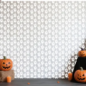 Rideau de fantômes blancs d'Halloween pour décoration murale festive de fête