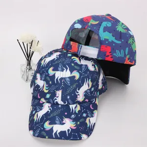 Cappellini da baseball per bambini con stampe di dinosauri e unicorni per il sole