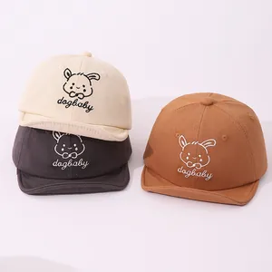 Casquettes de baseball souples pour bébé avec broderie lapin en trois coloris