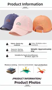 Detail of quick-dry kids baseball caps showing breathable mesh and adjustable straps