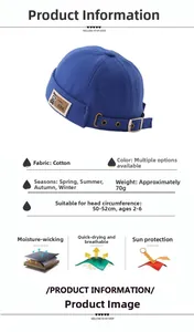 Tableau des tailles pour bonnet Miki enfant bleu roi avec boucle réglable au dos
