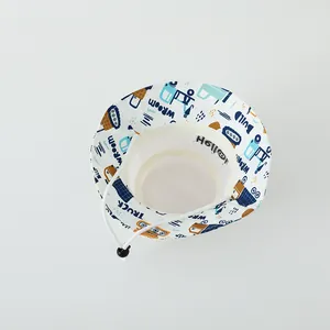 Detail of children's sun hat with breathable mesh lining and adjustable windproof cord