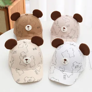 Casquette de Baseball Enfant Oreilles d'Ours en Coton Respirant Chapeau de Soleil pour Garçons Filles Réglable Outdoor