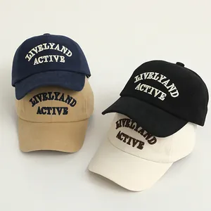 Casquette de Baseball en Coton pour Enfants Avec Broderie de Lettres Chapeau de Soleil Réglable pour Garçons Filles Décontracté