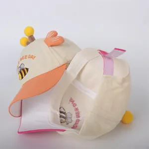 Detalles de la gorra de abeja para niños con alas 3D y cierre de velcro ajustable