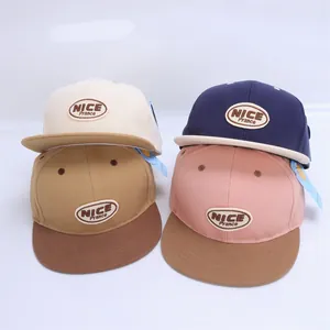 Set of four multi-color kids hip-hop baseball caps with NICE Prance embroidery patch