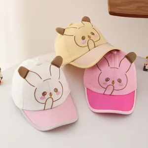 Casquettes de baseball lapin pour enfants avec oreilles 3D et broderie pour protection solaire