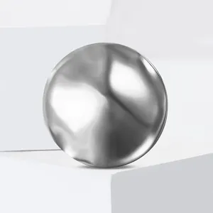 Modern silver stainless steel brooch with a liquid metal ripple design on white blocks