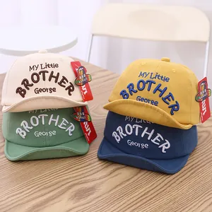 Baby Soft Brim Baseball Cap Little Brother Embroidery Sun Hat For Infant Toddler Boys Girls Cotton Adjustable Peak Cap