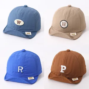 Kids Soft Brim Baseball Cap Breathable Quick Dry Sun Hat For Toddler Boys Girls Baby Peaked Cap With Letter Embroidery