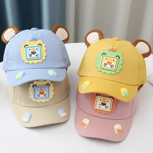 Simpatico Berretto da Baseball per Bambini con Animali dei Cartoni Animati e Orecchie 3D Cappello Parasole in Misto Cotone