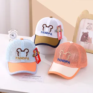 Casquettes de baseball en maille pour enfants avec broderie PANDPA et motifs animaux