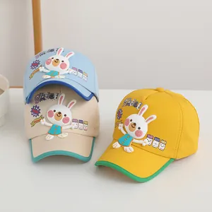 Casquette de baseball enfant avec lapin mignon et broderie Smilee, couleurs assorties
