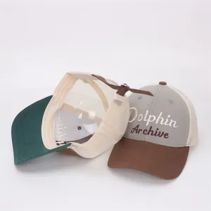 Detail of adjustable snapback and mesh texture on embroidered kids baseball caps