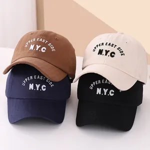 Gorra de Béisbol para Niños Con Bordado de Upper East Side N.Y.C Ajustable de Algodón Sombrero de Ala Curva para Niños Niñas Estilo Hip Hop